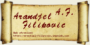 Aranđel Filipović vizit kartica